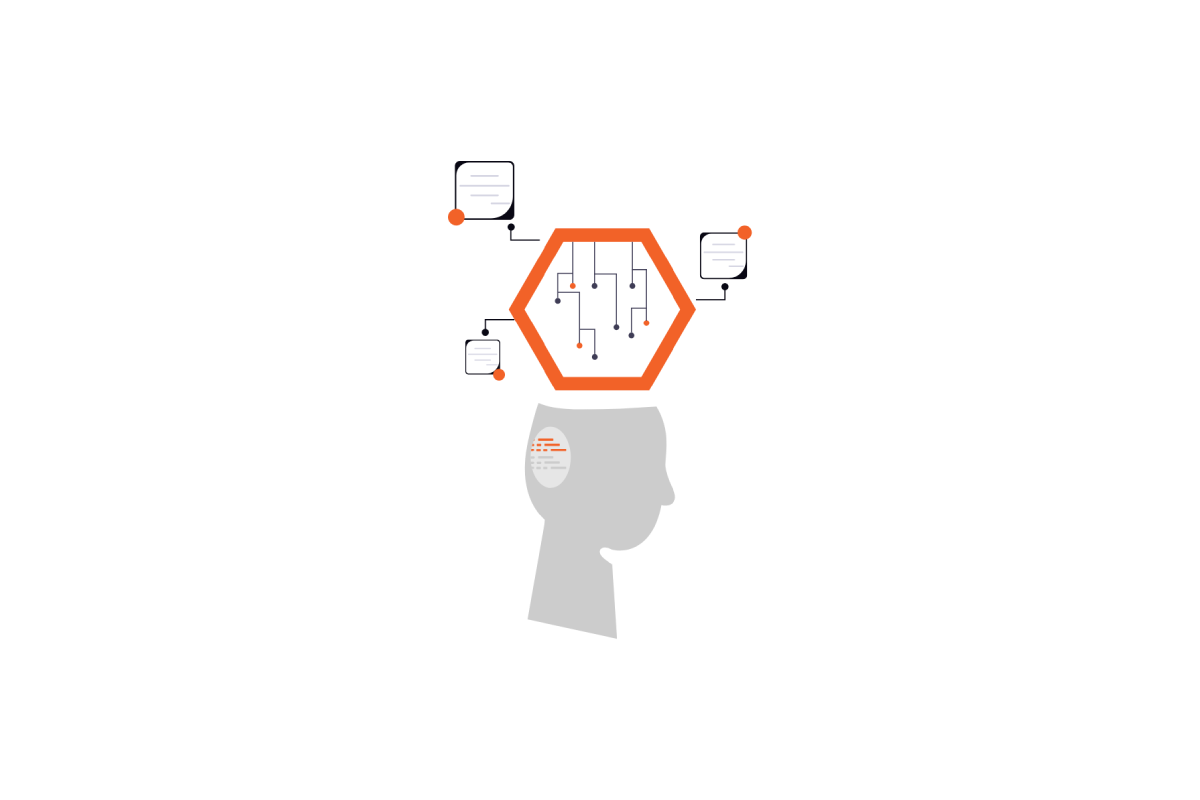 Yapay zeka influencer pazarlamasını simgeleyen bir AI (dijital beyin) illüstrasyonu.