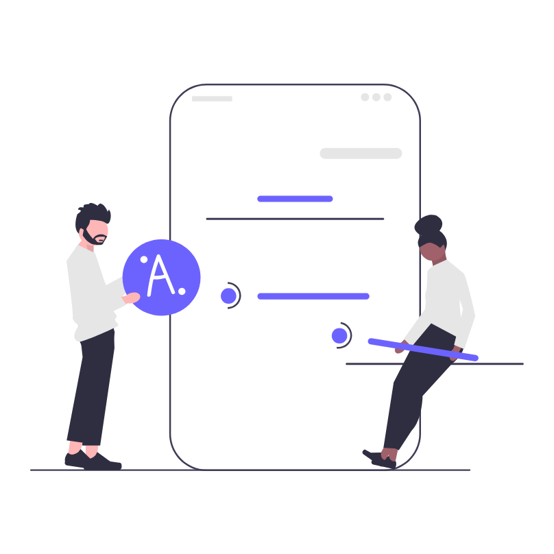 Web tasarım ve geliştirme sayfasında çalışma sürecinin geliştirme ve optimizasyon aşamasını betimlemesi için kullanılan illüstrasyon