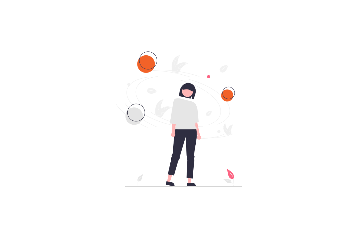 Dijital reklamcılık ekosisteminin merkezinde duran bir profesyoneli ve etrafındaki dijital öğeleri gösteren illüstrasyon.