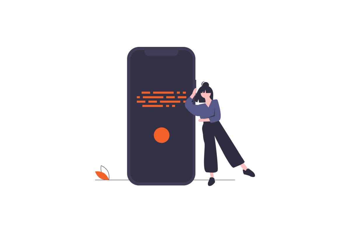 Sesli arama optimizasyonu (VSEO) sürecini ve mobil cihaz üzerindeki konuşma dili sorgularını gösteren illüstrasyon.