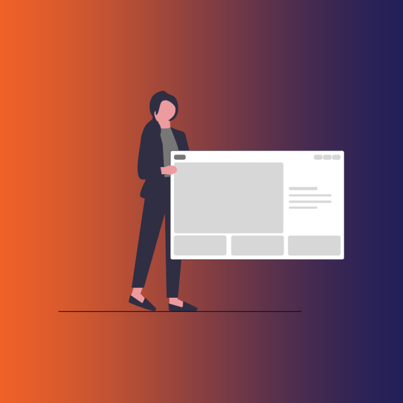 Web sitesi için estetik ve kullanıcı dostu tasarımlar üzerinde çalışan ve konsept geliştiren profesyonel illüstrasyonu.