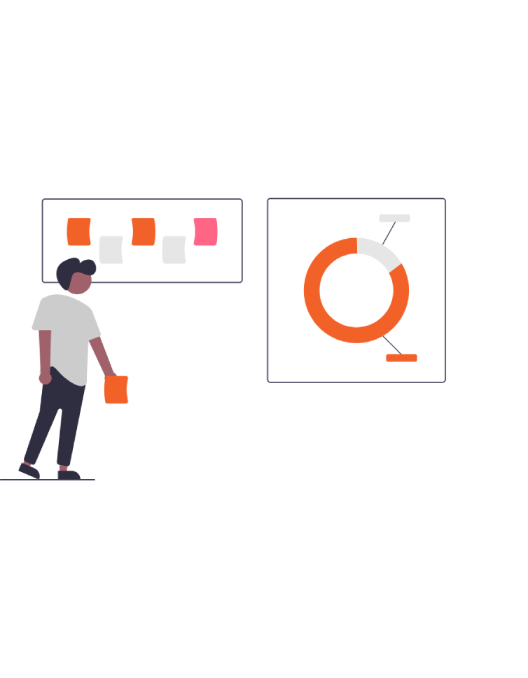 Meta reklam stratejisi oluşturmak için hedef kitle analizini ve kampanya planlamasını yapan profesyonel figürü illüstrasyonu.