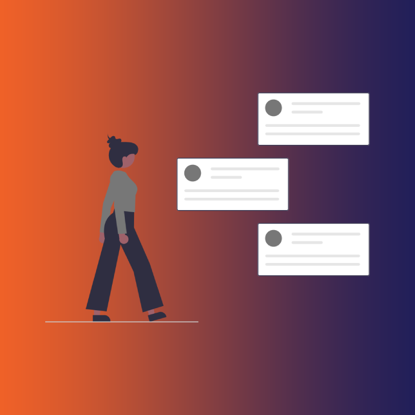 Facebook ve Instagram için etkileşim odaklı, dikkat çekici reklam içeriklerini ve kampanya kurgusunu hazırlayan profesyonel figürü illüstrasyonu.