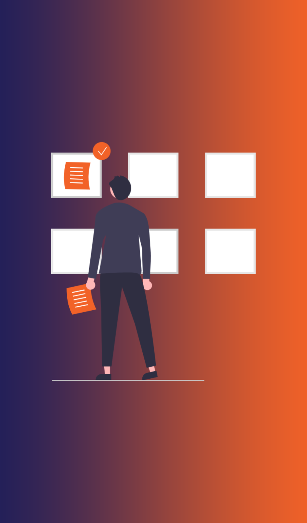 Stratejik içerik takvimi panosu önünde, SEO uyumlu ve dönüşüm odaklı içerik planlaması yapan profesyonel figürü illüstrasyonu.