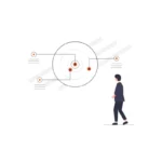 Dijital pazarlamada yapay zeka ile hedef kitle analizi ve veri odaklı strateji planlamasını gösteren illüstrasyon