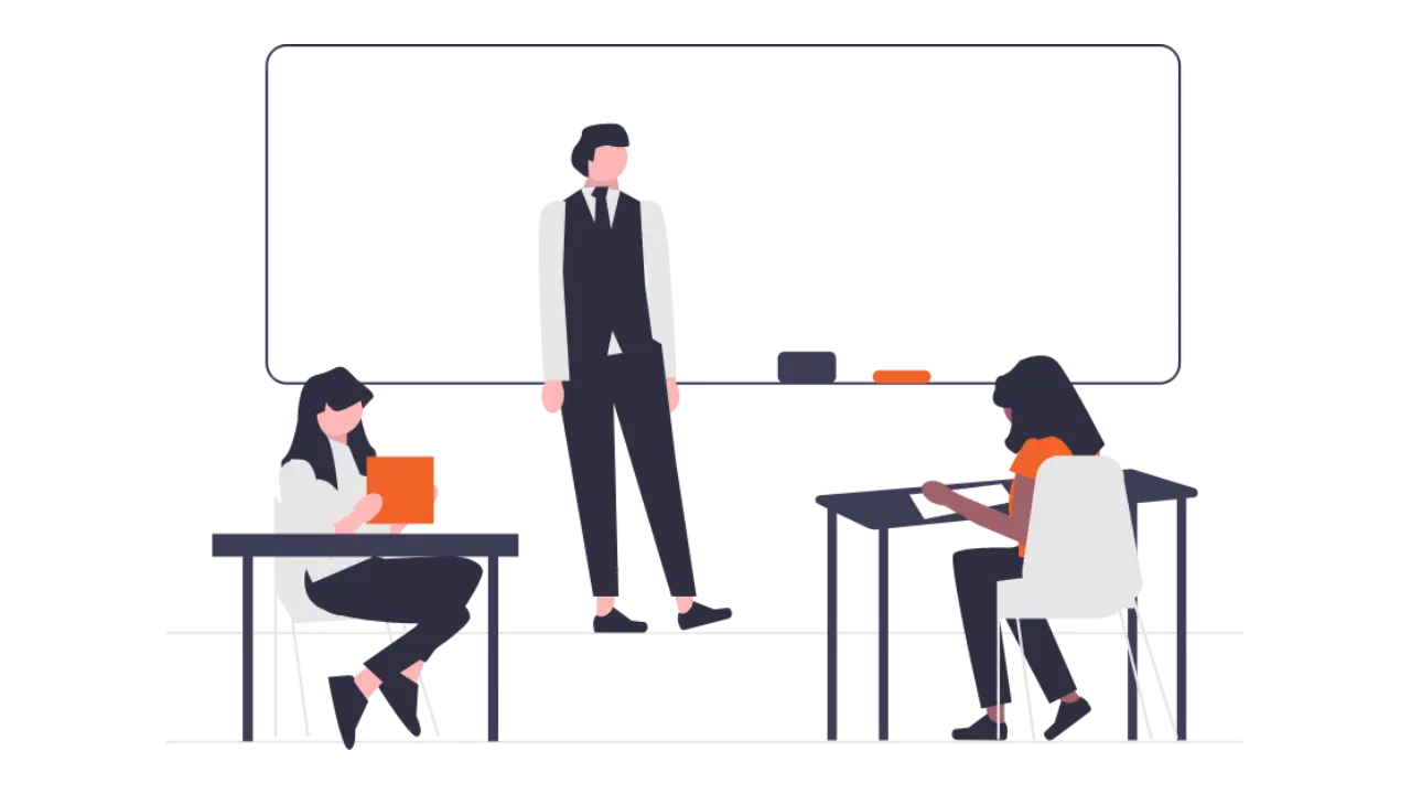 Webtymize Academy’de 15 yıllık deneyime sahip uzman eğitmen rehberliğinde gerçekleştirilen eğitimleri temsil eden illüstrasyon